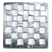 Emenee OR138-ENM/WH Premier Collection Checkerboard Square 1-1/4 inch x 1-1/4 inch in Enamel White Enamel Series